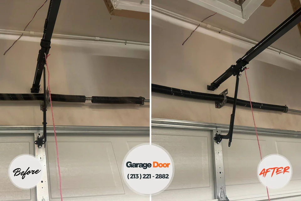 Before and after: garage door repair Burlington, WA